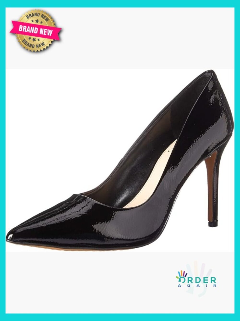 Classic Pointed Toe Stiletto Pumps Women's Dress Shoes Patent Leather 3.6" Heel